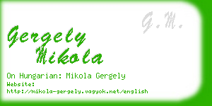 gergely mikola business card